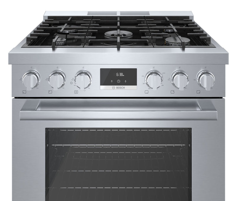 Bosch 800 Series 3.7 Cu. Ft. Industrial-Style Freestanding Gas Range - HGS8055UC