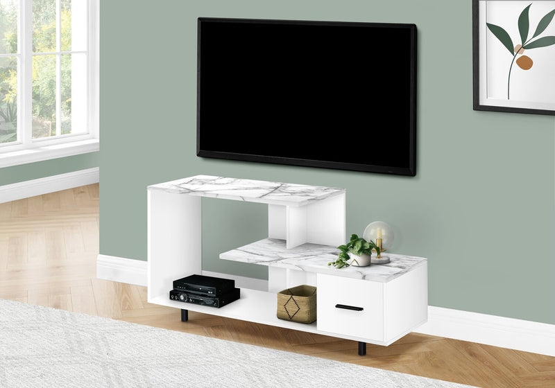 Sara 48” TV Stand - White