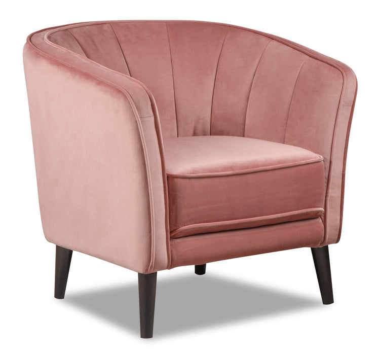 Brinley Velvet Accent Chair - Pink