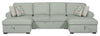 Haven 3-Piece Chenille Sleeper Sectional - Seafoam