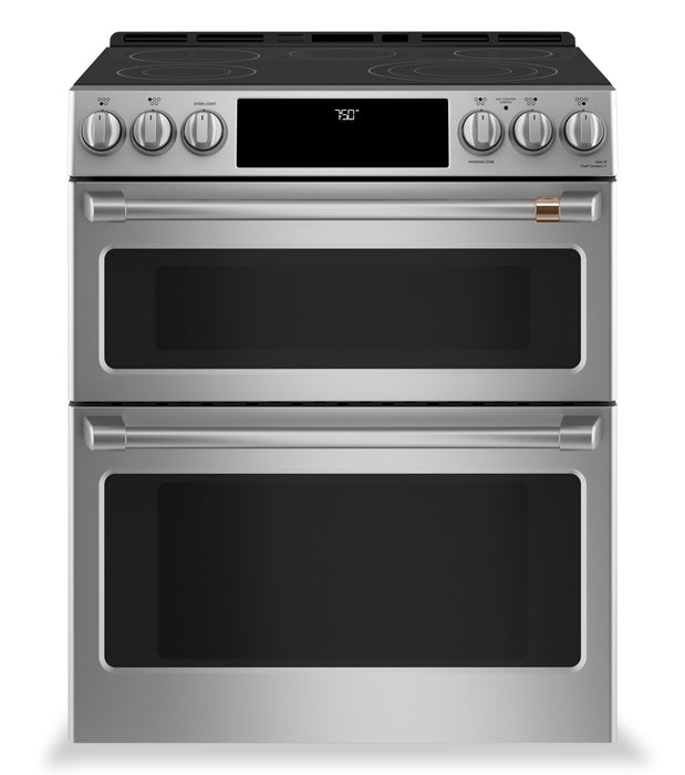 Café 6.7 Cu. Ft. Smart Front-Control Double Oven Electric Range - CCES750P2MS1