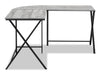 Lidia L-Shaped Corner Desk - Grey 
