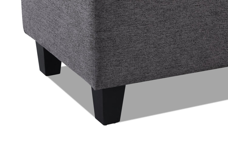 Kai 3-Piece Linen-Look Fabric Storage Ottomans 