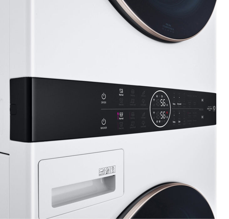 LG 5.2 Washer/7.4 Dryer Cu. Ft. Front-Load High-Efficiency Washtower™ - White - WKE100HWA 