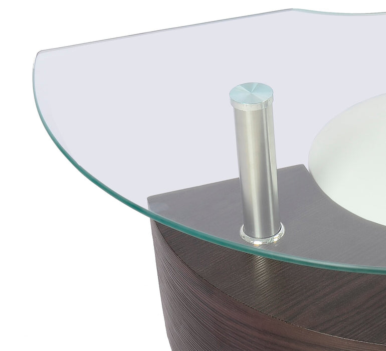 Savon Coffee Table with Two Ottomans - Walnut
