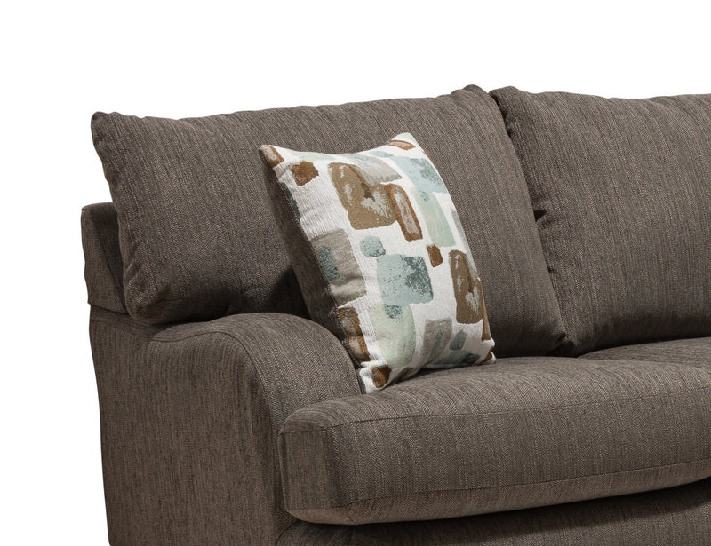 Nofia 2-Piece Chenille Right-Facing Sectional - Charcoal