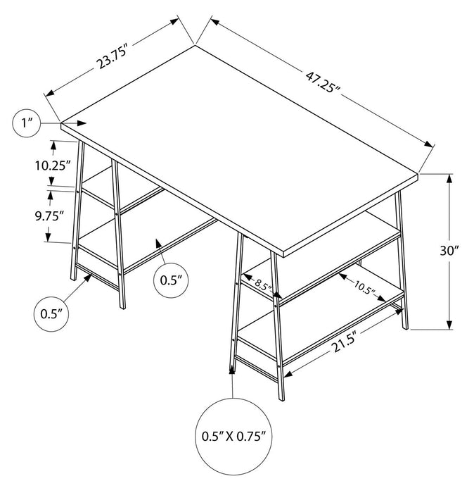 Jonnie Desk - White