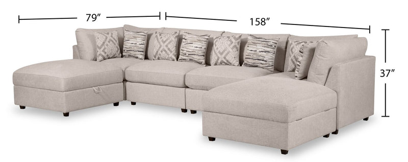 Evolve 6-Piece Sectional - Grey