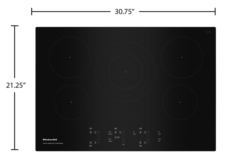 KitchenAid 30\" Sensor Induction Cooktop - KCIG550JBL