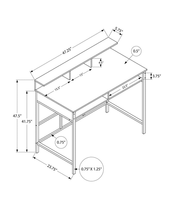 Melissa Standing Desk - Black
