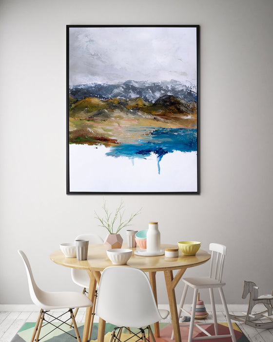 Acrylic Abstract Landscape - 31\" x 41\"
