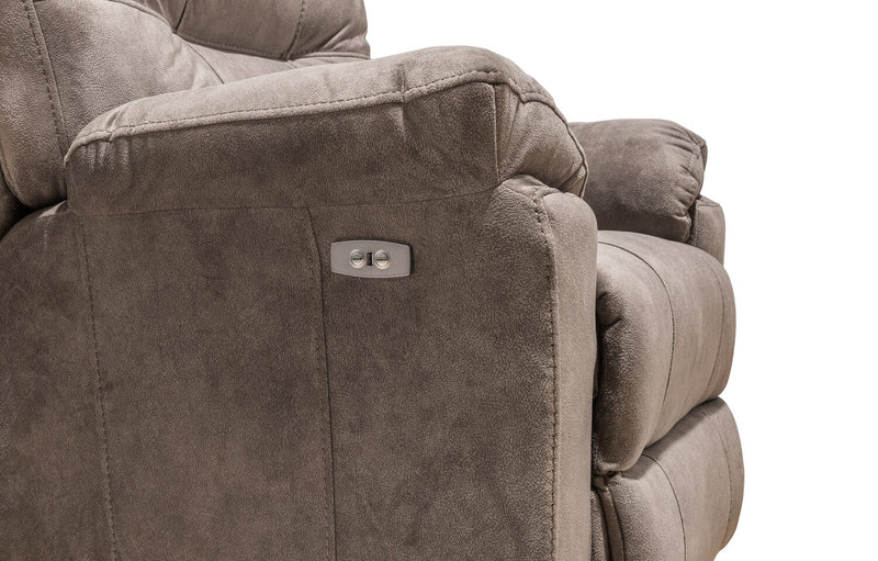 Gybson Polyester Power Recliner - Latte