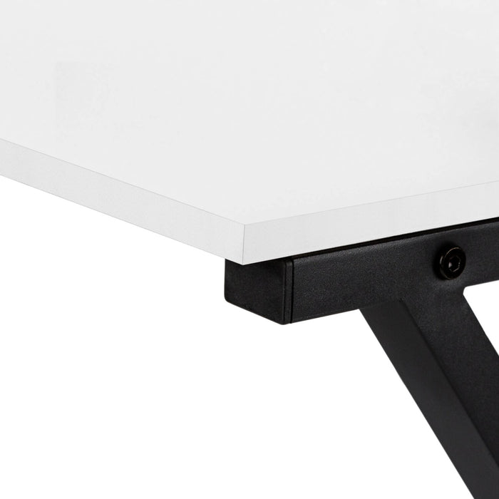 Lidia L-Shaped Corner Desk - White 