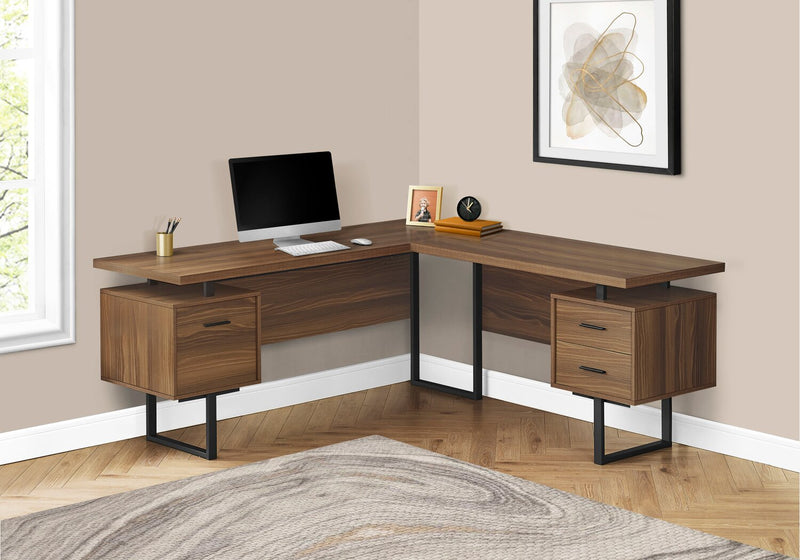 Marnie Reversible L-Shaped Corner Desk - Walnut 