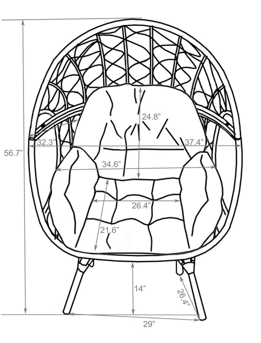 Coco Egg Patio Chair - Green