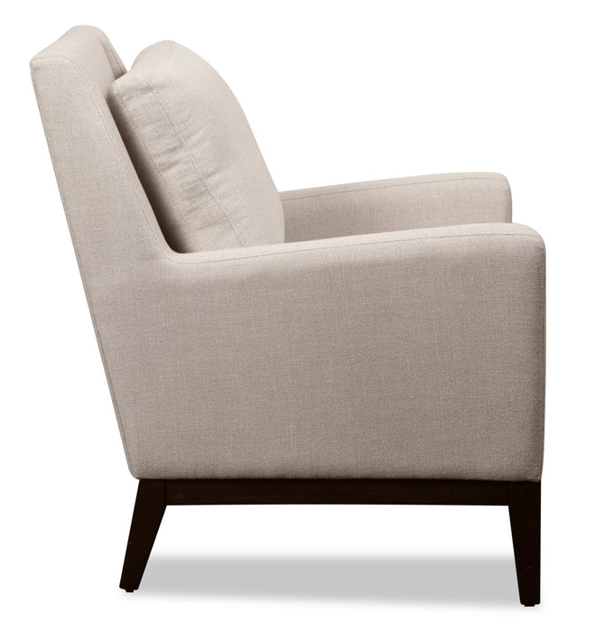 Adel Linen-Look Fabric Accent Chair - Beige