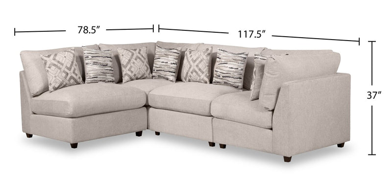 Evolve 4-Piece Sectional - Grey