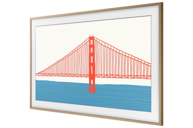 Samsung Customizable Bezel for 2021 43\" The Frame TV - Modern Teak