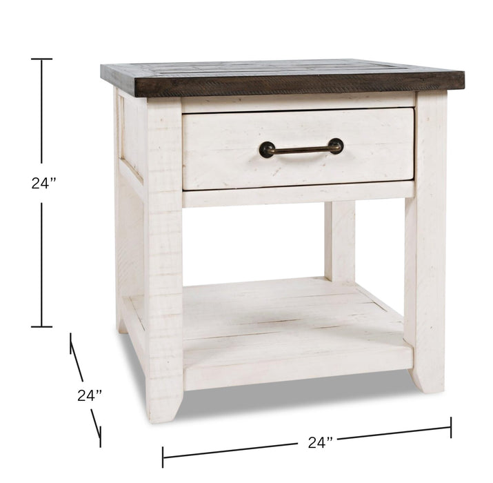 Morgan End Table - White