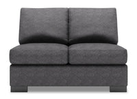 Sofa Lab Track Armless Loveseat - Luxury Charcoal 