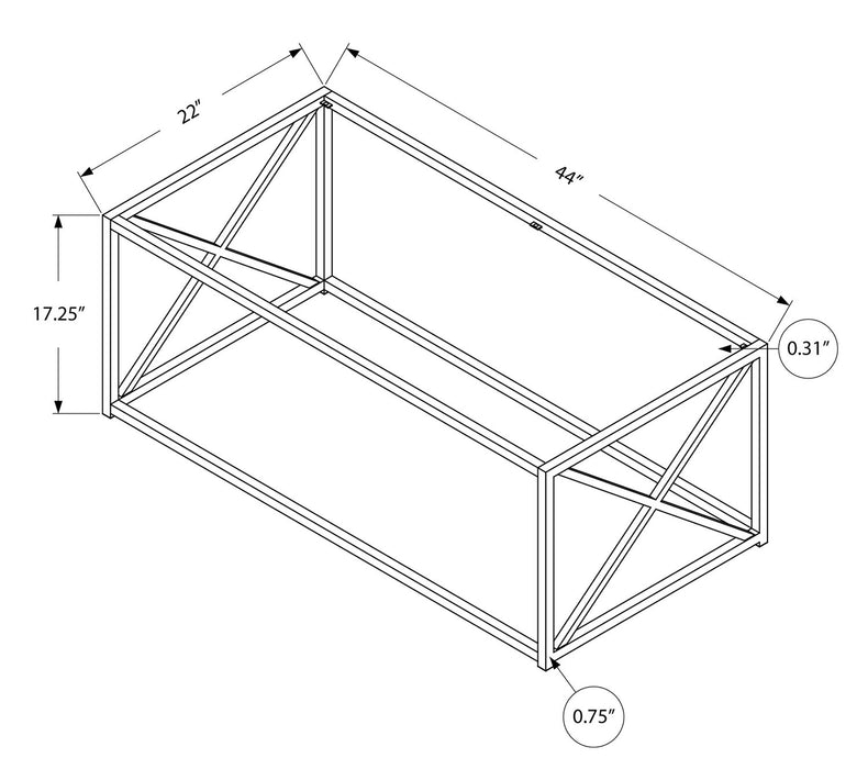 Coral Coffee Table - Chrome 