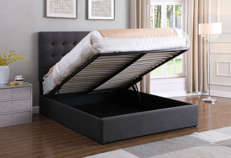 Jace Storage Queen Bed - Grey