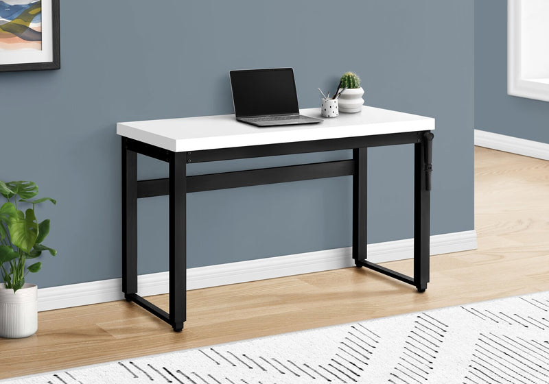 Kai Height-Adjustable Desk - White/Black