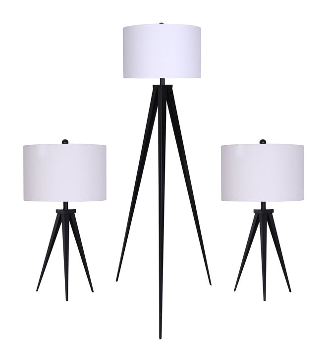 Skyler 3-Piece Floor and Two Table Lamps Set 