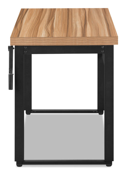 Kai Height-Adjustable Desk - Brown