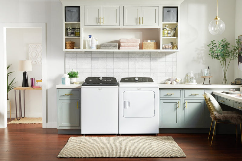 Whirlpool 7 Cu. Ft. Gas Dryer with Moisture Sensor and Steam - WGD6150PW