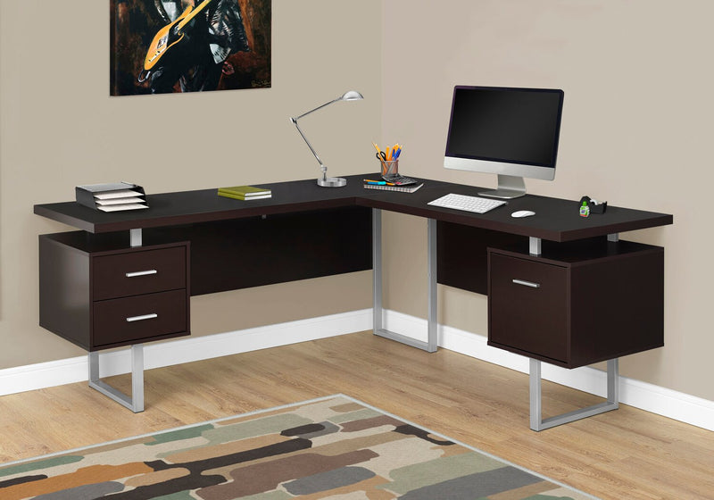 Marnie Reversible L-Shaped Corner Desk - Espresso 