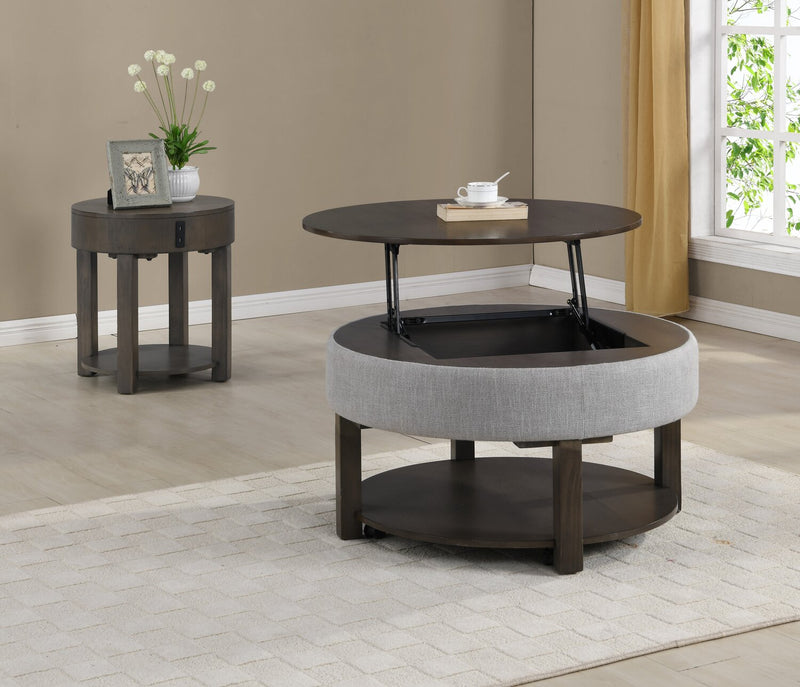 Elroy Coffee Table with Lift Top - Dark Brown