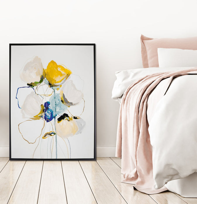Acrylic Yellow Flower - 31\" x 41\"