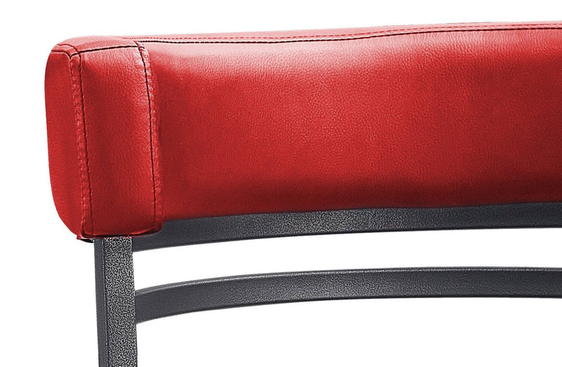 Mila Counter-Height Swivel Stool – Red