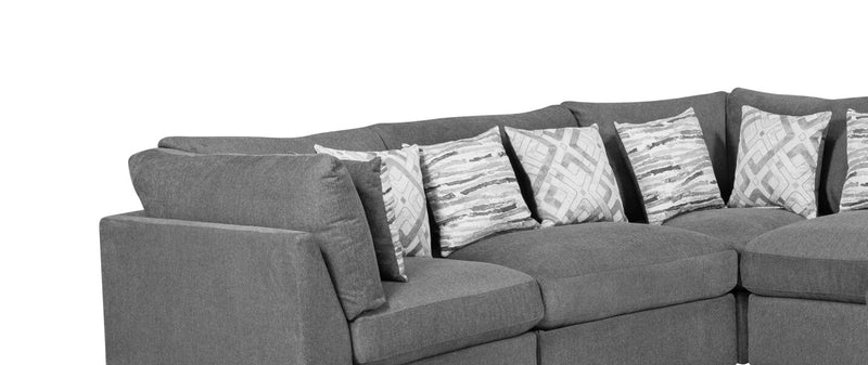 Evolve 8-Piece Sectional - Charcoal