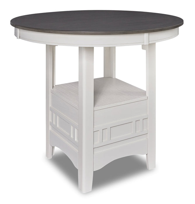 Dena Counter-Height Dining Table - White and Grey