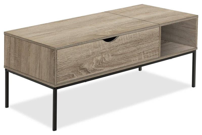 Bence Lift-Top Coffee Table - Dark Taupe