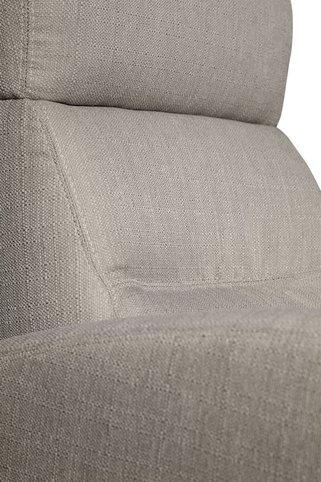 Penny Linen-Look Fabric Swivel Rocker Recliner - Taupe