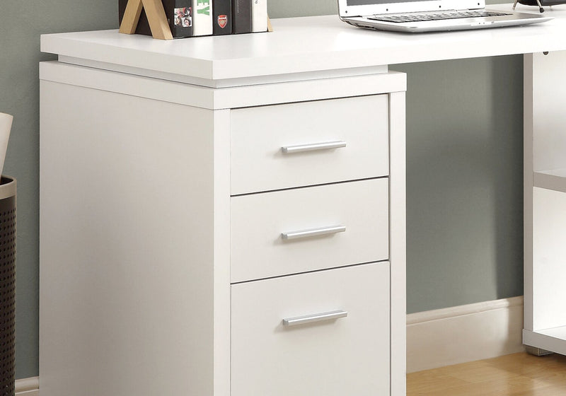 Rickey L-Shaped Corner Desk - White 