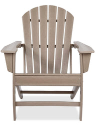 Bask Outdoor Patio Adriondack Chair - High Density Plastic, UV & Weather Resistant - Taupe 