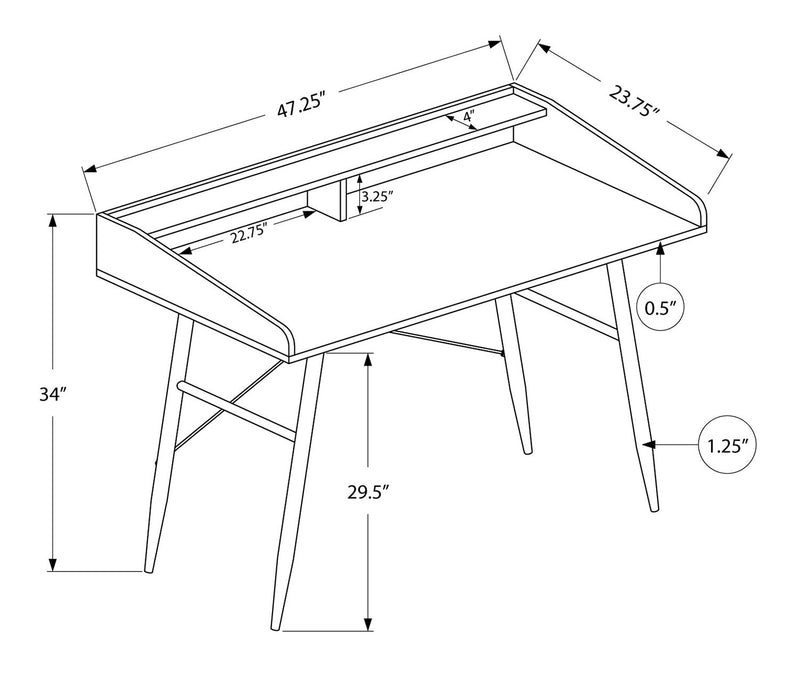 Jeremy Desk - Grey Stone-Look 