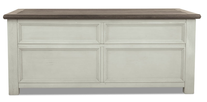 Colby Coffee Table with Lift Top and Casters - White