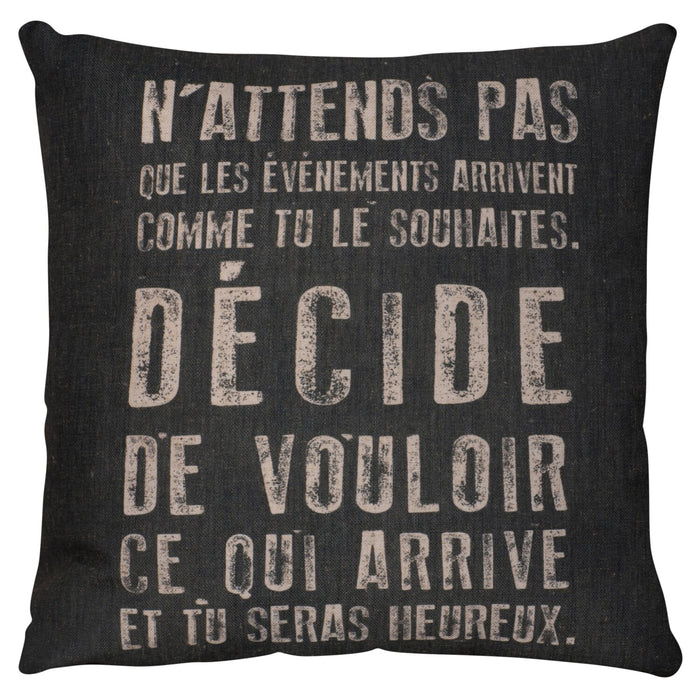 Quote Accent Pillow II - Black