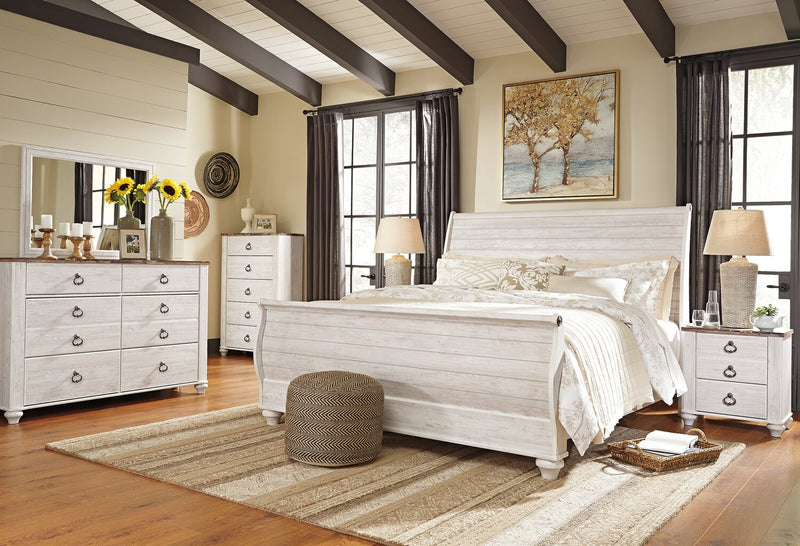 Willowton 6-Piece Sleigh King Bedroom Package