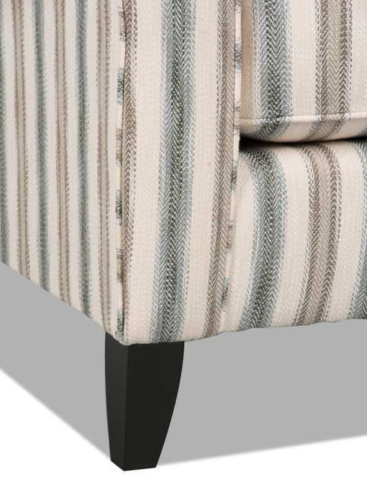 Wynn Linen-Look Fabric Accent Chair - Stripe