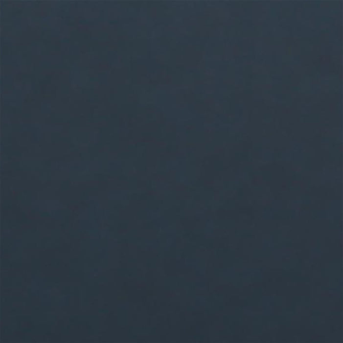 Vivia Top-Grain Genuine Leather Ottoman - Navy