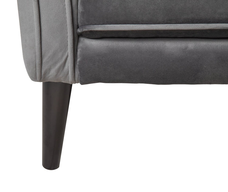 Brinley Velvet Accent Chair - Grey