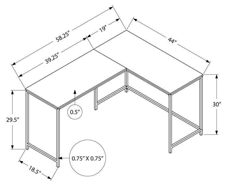 Karter L-Shaped Corner Desk - Natural