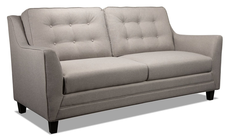 Novalee Linen-Look Fabric Sofa - Taupe