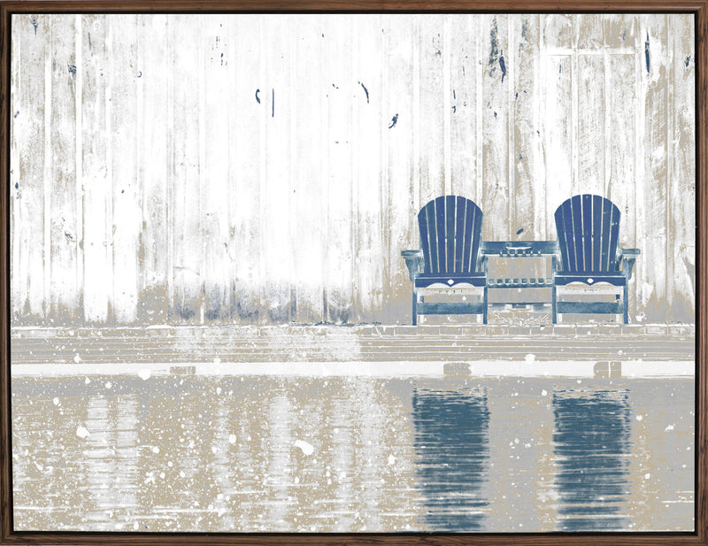 Acrylic Blue Chairs - 32\" x 42\"